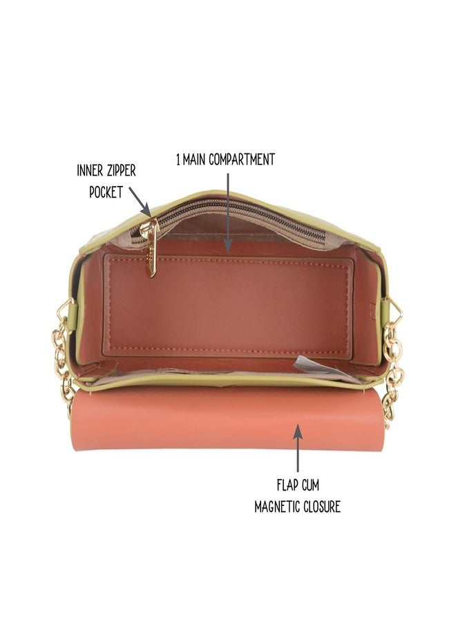 Baggit Women Green Xxs Size Satchel Sling Bag | Ladies Stylish Casual Cross Body Purse Handbag - Image 5